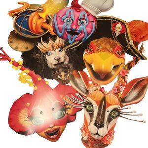 The Masked Singer Season 10 Promotional Paper Face Mask Set 6 Large Cut-outs FOX